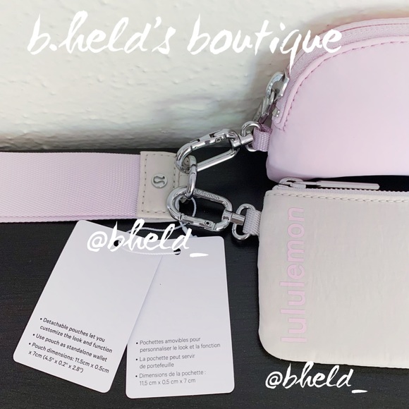 lululemon Dual Pouch Wristlet in White Opal/Meadowsweet Pink OS Brand New NWT - Picture 4 of 15